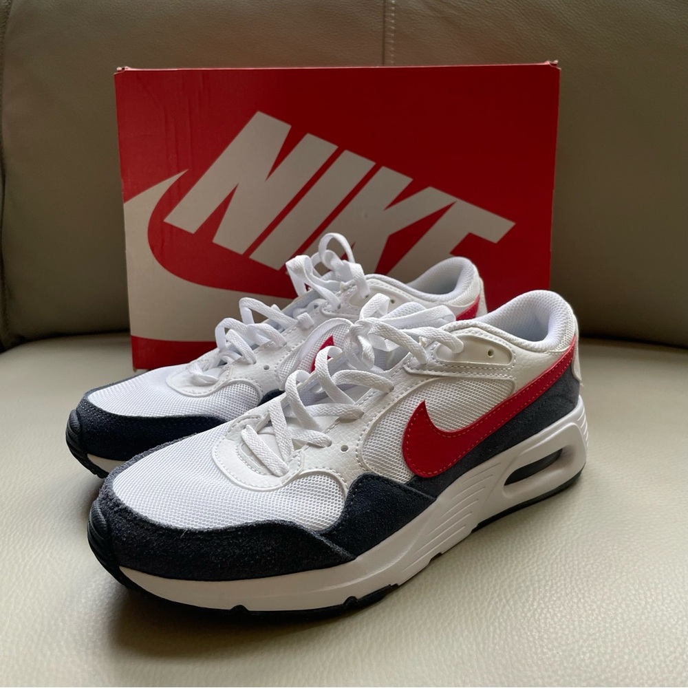 Nike Red and White Air Max Sneakers
